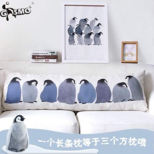 Filled Wedge Cushion Home Sofa Cushion Creative Simplicity Penguin Extended Pillow Washable Bed Backrest-01-135X45Cm(53X18Inch)