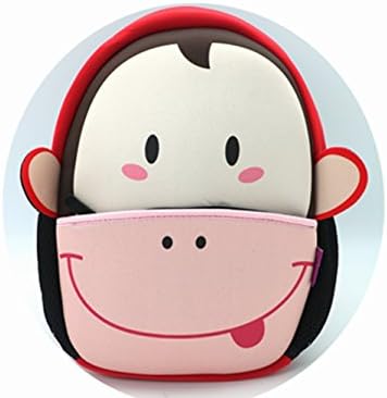 Neoprene lunch bag for Kids Cartoon Animal Series Schoolbag Boys Grils Toddler Preschool Insulated Water-Resistant Lunch Bags Backpack,Monkey