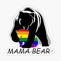 Amazon.com - Gay Pride Mama Bear Sticker Graphic - Sticker Decal