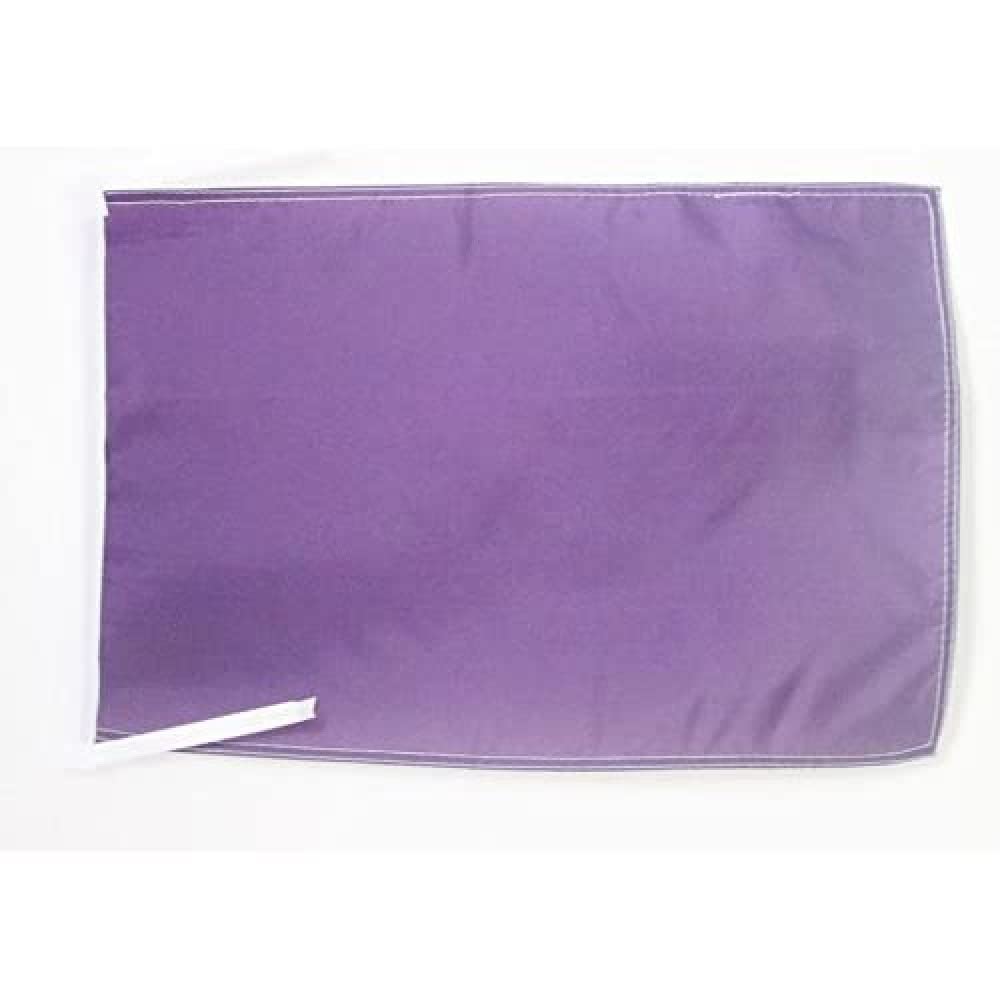 AZ FLAG - Plain Purple Flag - 18'' x 12'' - 100% Polyester Purple Solid color Small Banner with Two Cords - Fade Resistant - Vivid Colors - 18x12 in - 45x30 Cm — image 1
