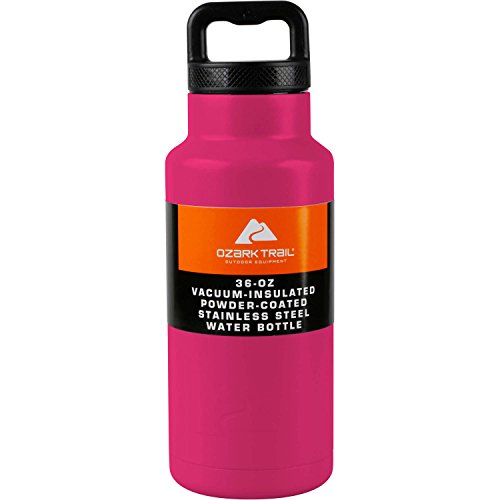 Ozark Trail Double Wall Stainless Steel Water Bottle (36 oz) (Raspberry)