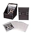 Atlantic Media Sleeve Storage Bin - Leatherette Front, Quality Stitching and includes 36 Sleeves for CDs, DVDs and Video Games