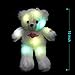 WEWILL LED Teddy Bear Glow Stuffed Animal Colorful Light Up Plush Toy Gift for Girlfriend Kids on Birthday Christmas,15-Inch, White
