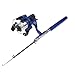 Docooler Fishing Rod Mini Fishing Pole Retractable Pocket Pen with Fishing Reel and Fishing Line (Blue.)