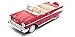 Road Signature 1957 Chevy Bel Air Convertible, Red - Lucky 92108 - 1/18 Scale Diecast Model Toy Car