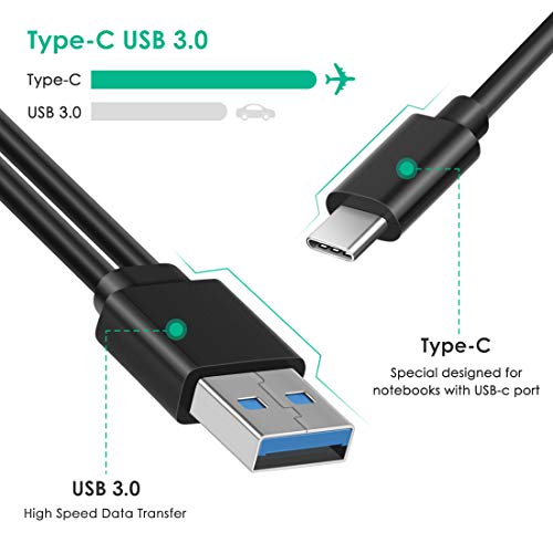 External DVD Drive, Kingbox Dual USB-C USB 3.0 Portable CD/DVD Writer Burner Optical Drive for Laptop Notebook Desktop PC Computer Windows Linux OS Apple Mac MacBook Pro Air iMac
