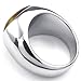 KONOV Mens Stainless Steel Ring, Classic Tiger Eye Band, Size 10