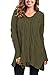 Sidefeel Women Casual V Neck Loose Fit Knit Sweater Pullover Top X-Large Amy Green