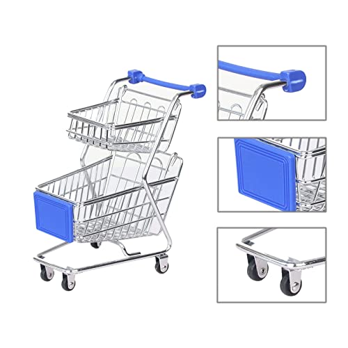 Yeooyoor Mini Shopping Cart, Mini Supermarket Shopping Cart, Metal