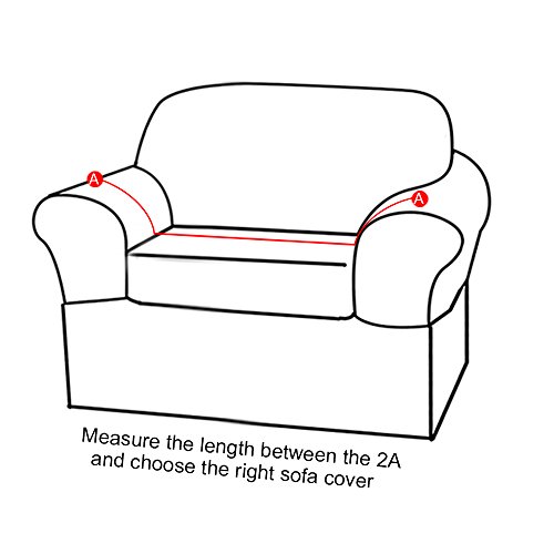 Hootech Jacquard Couch Cover 1-Piece Polyester Spandex Fabric Chair Slipcover 1 Cushion (Grey, Chair)