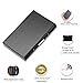 DMFLY Black Stainless Steel RFID Credit Card Holder Credit Card Wallet Protector RFID Metal Credit Card Case for Women and Men, Keep Cards Safe and Clean