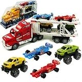 YMCtoys High Powered Truck Strong Power Truck Series Auto Carrier W4 Cars Toy for Kids (Colors May Vary)