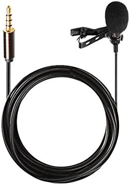 Convoice Mobile Lavalier Lapel Mic,Omnidirectional Condenser Microphone for Android & iphone Smartphones and Tablet Device,3.5mm Compatible Connector,Clip-on Mic with 6.5 FT Cord (Black)