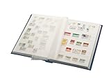 LINDNER Stamp Stockbook- Red Cover- 60 White Pages- Glassine Strips- Double Glassine Interleaving