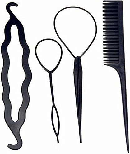 Velishy(TM) Topsy Tail Braid Ponytail Maker + Hair Styling Clip Bun Maker Tool