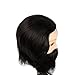 Male Mannequin Head 100% Human Hair Hairdresser Training Head Manikin Cosmetology Doll Head with Beard for Practice - Black, Table Clamp Included - Jack