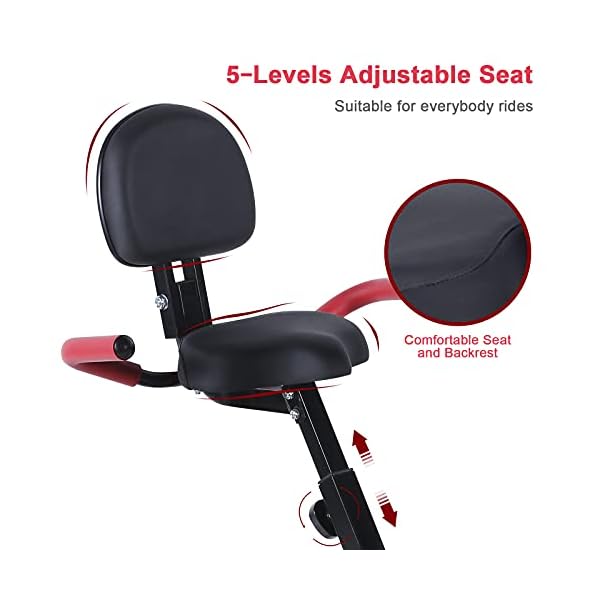 Mini Exercise Bike Pedal Exerciser Resistance Cycle Indoor Gym Black