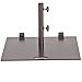 Abba Patio 78 lb. Square Steel Market Patio Umbrella Base Stand with Wheel and 2 Separate Poles for 1-1/2