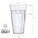 Rhapsody 16-ounce Faceted Plastic Water Tumblers | set of 8 Clear