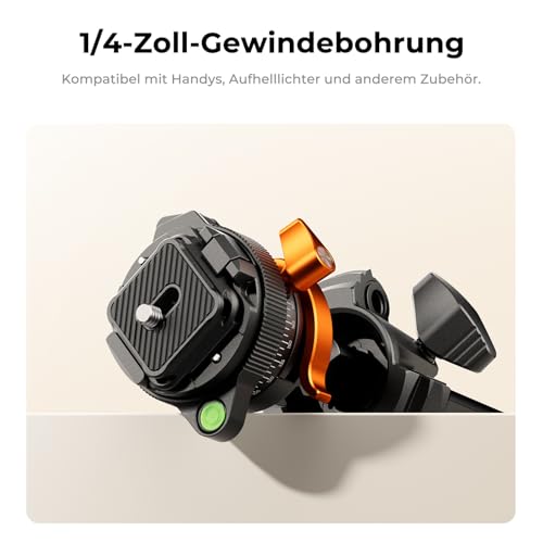 K&F CONCEPT Tripod Camera, 153 cm Carbon Tripod, Lightweight Tripod, Flexible Camera Tripod, Compact Travel Tripod for DSLR A225C2+BH28R