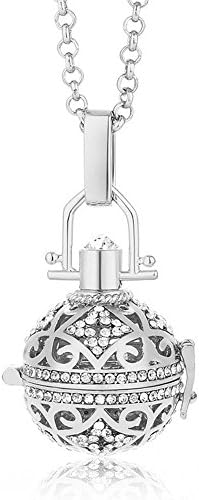 Liankee Gift DIY Openable Cage Angel Caller Long Musical Sound Bell Harmony Ball Locket Pendant Chain Necklace