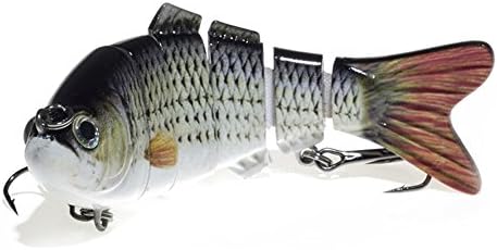 HappyFishing 3.93" 6 Jointed Life-like Swimbait Hard Fishing Lure Bass Bait Father's Day Gifts