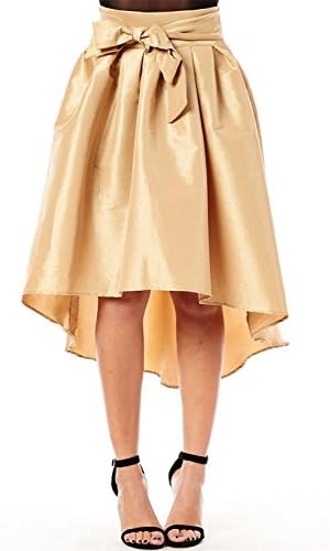 Joddie Haha Womens Ladies Female Huge Western European Taffeta Skirts (SMALL, TAUPE) TaupeSmall