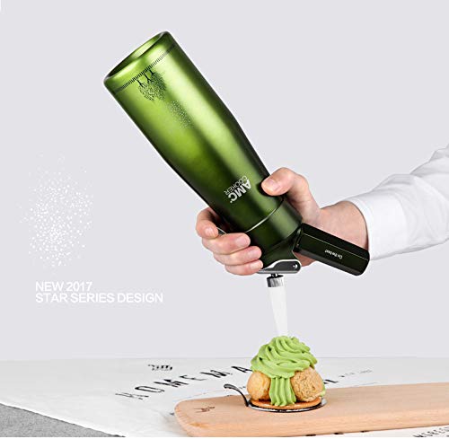 Professional Cream Whipper Maker,Aluminum Whipped Cream Dispenser & 2 Charger Holders with 3 Decorating Nnozzles leak proof - use 8 Gram N2O Cream Chargers,1 Pint,Pink, 500ml(Not Included) - Thumbnail 5