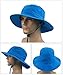 Connectyle Unisex Men's Outdoor Sun Hat Summer Wide Brim Bucket Hats Boonie Fishing Hunting Hiking Hat Blue