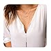 Sundear Dainty Layered Lariat Bead Bar Pendant Necklace for Women
