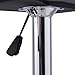 COSTWAY Swivel Bar Stools Adjustable PU Leather Backless Dining Counter Chair (Black)
