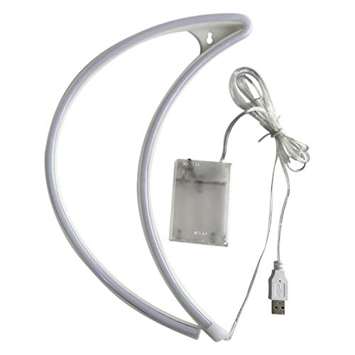 Luces de neón de luna, luces de noche de luna LED, luces de neón de luna, luces de carga USB, utilizadas para artículos de fiesta, decoración de habitaciones (amarillo)