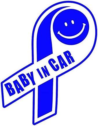 Amazon かわいい スマイルリボン防水ステッカー 16色選択 カッティングタイプ 縦cm 青 ステッカー デカール 車 バイク