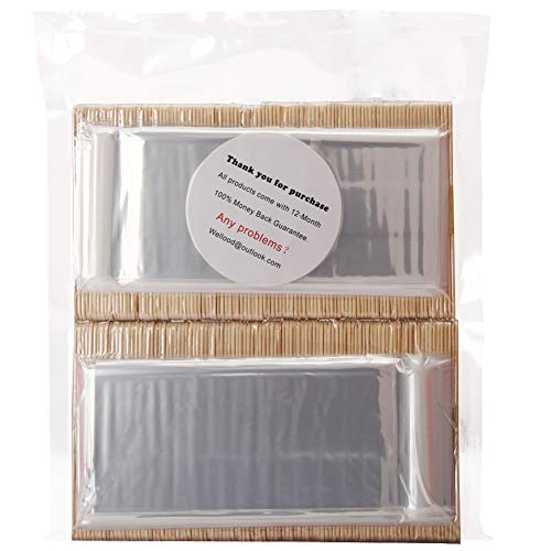 Miaowoof Popsicle Sticks and Bags 200 Pcs Popsicle Sticks and 200 Pcs Bags