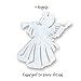 BANBERRY DESIGNS White Christmas Decorations – Set of 39 Sparkling Glittery Christmas Tree Ornaments - Trees, Doves, Angels, Snowflakes, Merry Christmas – Shatterproof Ornaments