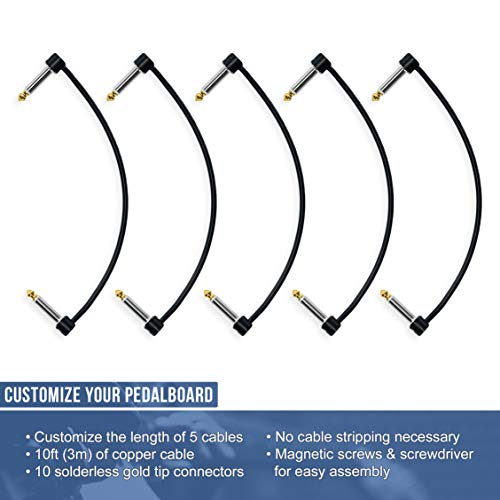 Crosby Audio Solderless Pedalboard Cable Kit No Cable Stripping