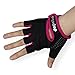 Dopobo Women Weightlifting Gloves Sports Gloves Unisex Half-finger Women Girls Gym Gloves for Dumbbells, Weight Lifting, Spinning, Yoga, Cycling(Black&Rose, M)