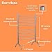 WarmlyYours Barcelona Towel Warmer, 8 bar, Brushed Stainless