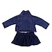 Doll Clothes for 18 Inch Dolls - Winter 3 Piece T-Shirt Jeans Shirt Pleated Dress for 18 inch American Girl Dolls Generation