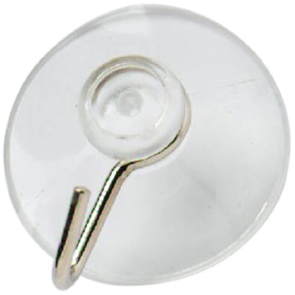 Merriway® BH01106 (10 Pcs) Clear Plastic Suction Hooks, 19 mm (3/4 Inch) - Pack of 10 Pieces