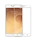 Samsung Galaxy C9 Pro Screen Protector,Full Coverage Tempered Glass(Full Cover),Premium Oil Resistant Coated Glass Screen Protector (White Full Screen Protector)