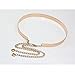 LABANCA Women's Metal Chain Dress Decorated Skinny Waist Belt Color Gold Width 2CM