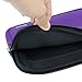Evecase LeapFrog LeapPad Glo / LeapPad 3 Kids Learning Tablet Ultra Portable Travel Carrying Neoprene Sleeve Case Bag with Handle & Accessory Pocket - Purple
