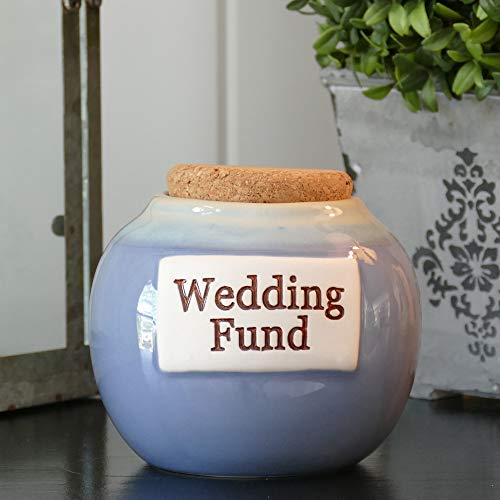Tumbleweed Cottage Creek Wedding Gifts Wedding Fund Jar Ceramic Round Coin Bank Piggy Bank/Engagement Gifts [Blue] - Thumbnail 5