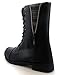 Women's Combat Lace Up Boots (5/6, BLACK PLAID)
