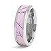 Viable Harvest - Pink Camouflage Ring Wedding Band - 6mm Titanium