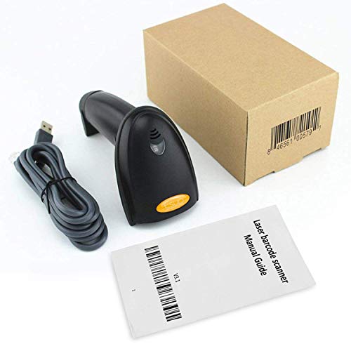 Esup Wired Handheld Automatic Laser USB Barcode Scanner Reader with USB Cable