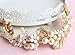 Wedding Bridal Flower Crystal Pearl Gold Hair Accessories Headband Crown Tiara Jewelry