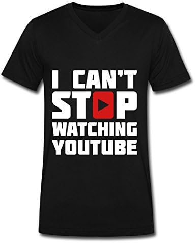 KSHMR I Canot Stop Watching Youtube Men's Black Round Neck Designate T-Shirt S