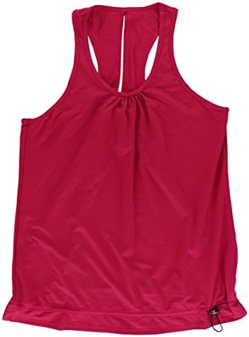 LIJA Style Womens Peek A Boo Tank Top Crimson XS